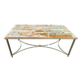 Table basse onyx et marbre vintage