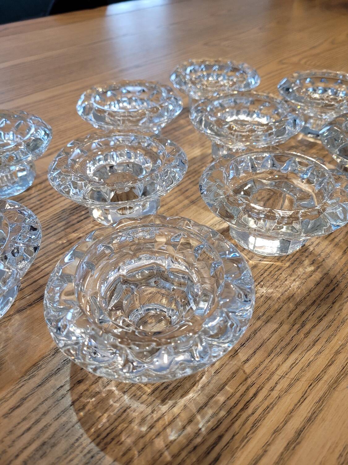 Set of 10 arc crystal candle holders
