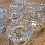Set of 10 arc crystal candle holders