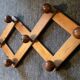 Scandinavian coat rack in solid pine