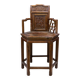 Fauteuil Antique avec Siège Hexagonal en Bois, 1890s