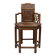 Fauteuil Antique avec Siège Hexagonal en Bois, 1890s