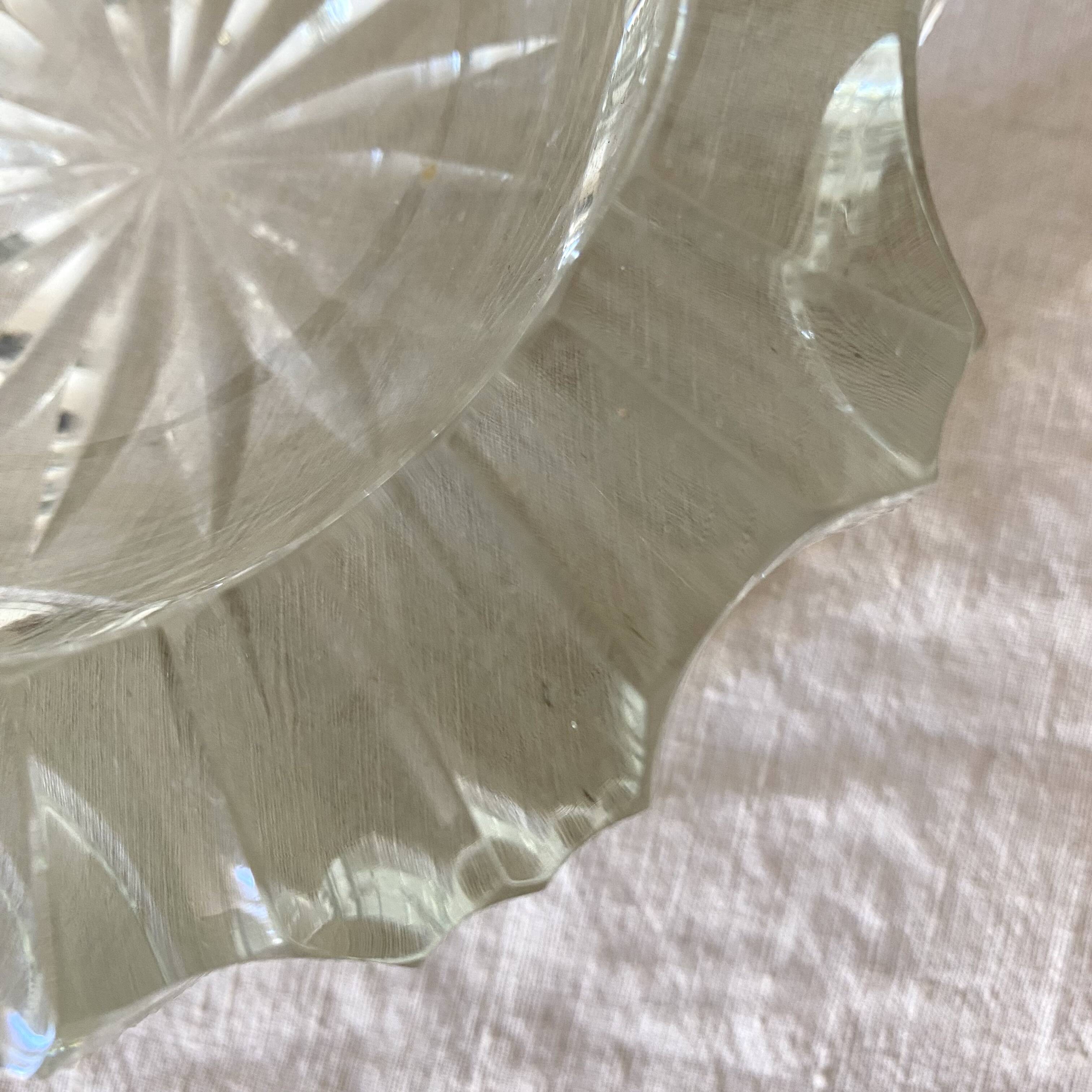 Vintage thick glass ashtray