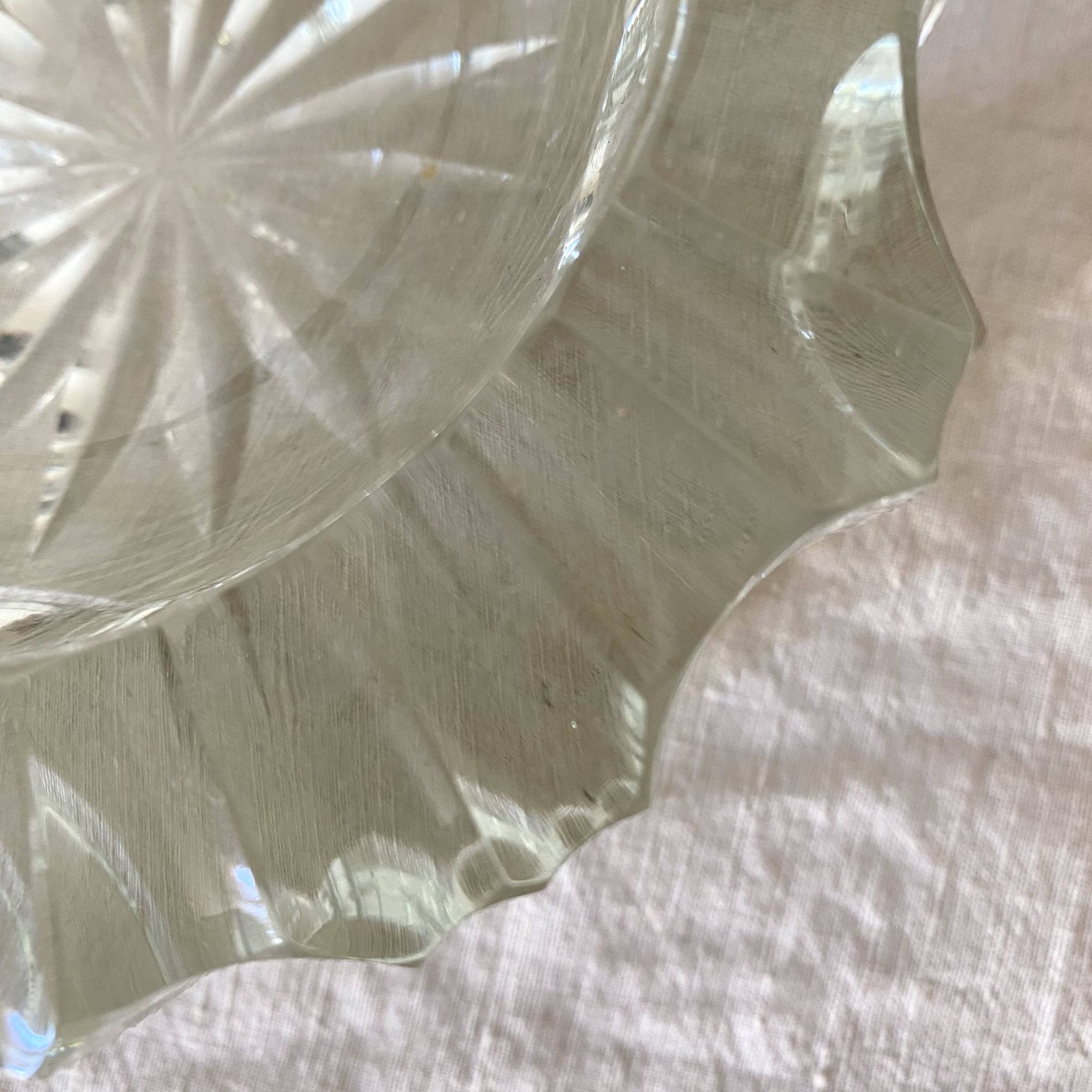 Cendrier vintage en verre épais