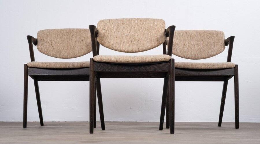 Dining Chairs attributed to Kai Kristiansen for Schou Andersen, Denmark, 1950s, Set of 3