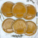 6 asparagus plates in slurry earthenware made in france 1970