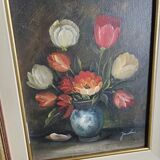 Still life painting on canvas