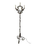 Florentine floor lamp in old painted sheet metal