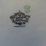 Set of 10 white Limoges flat plates
