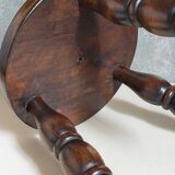 Vintage solid turned wood tripod stool