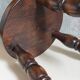Vintage solid turned wood tripod stool