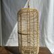 Large lantern-shaped rattan pendant lamp H50 D24