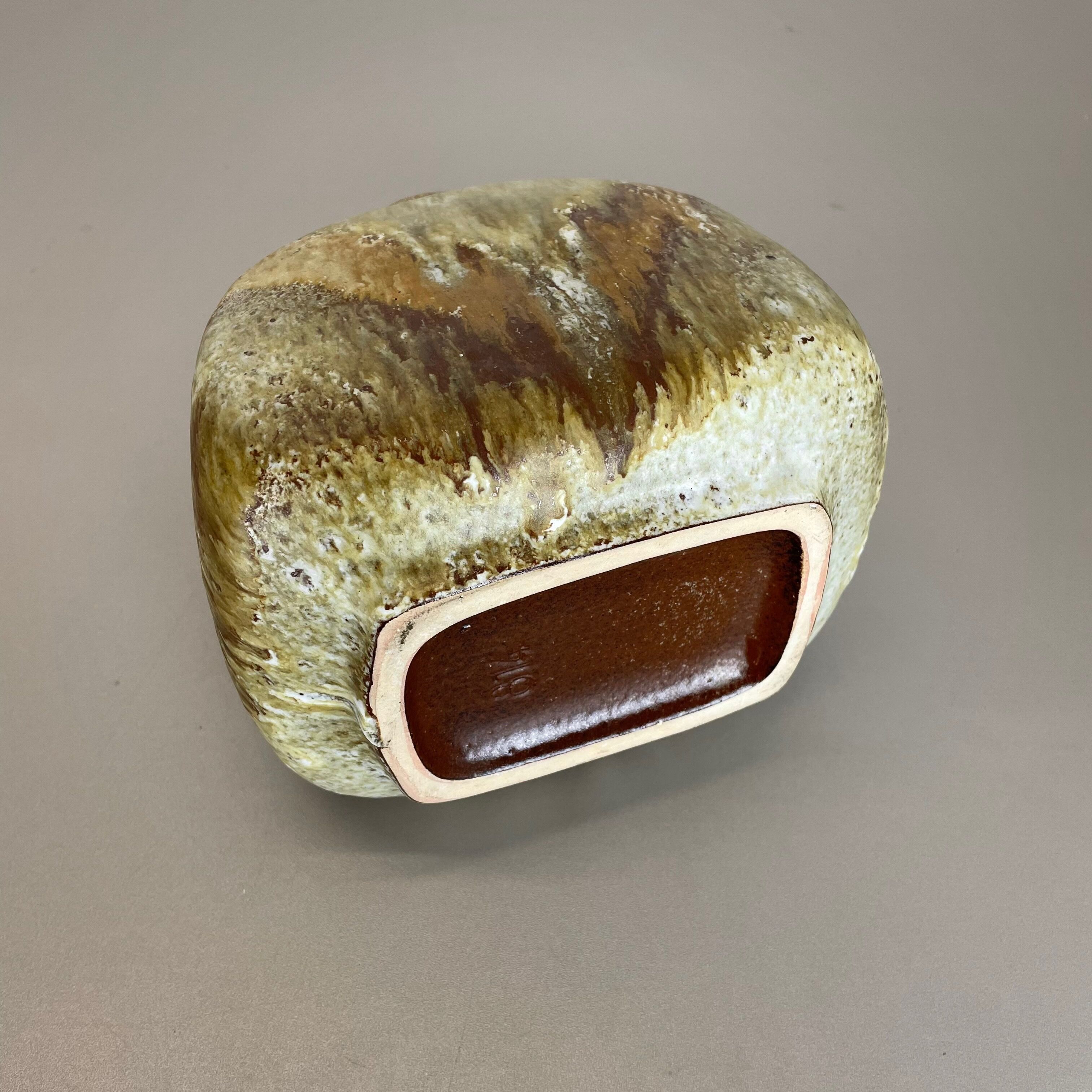 Pottery fat lava multi-color "814" vase made by ruscha, 1970s