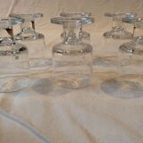 6 wine glasses and 6 vintage water glasses