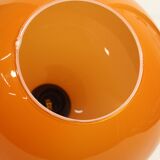 Vintage opaline orange pendant lamp Space Age