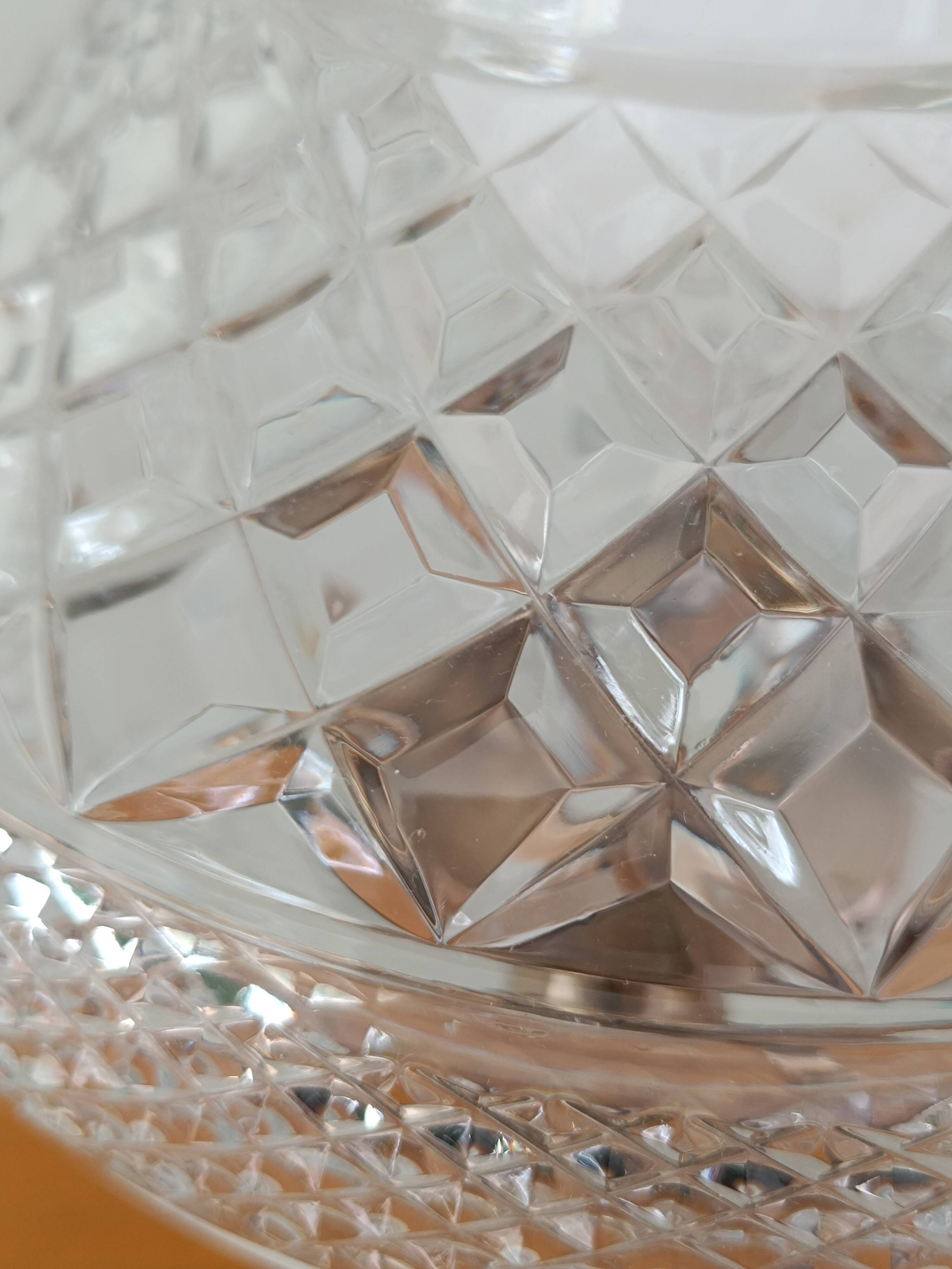 Cut glass lamp dating from the 1930s