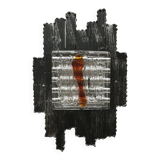 Vintage Italian brutalist wall light in wrought iron by Albano Poli for Poliarte, set of 2.