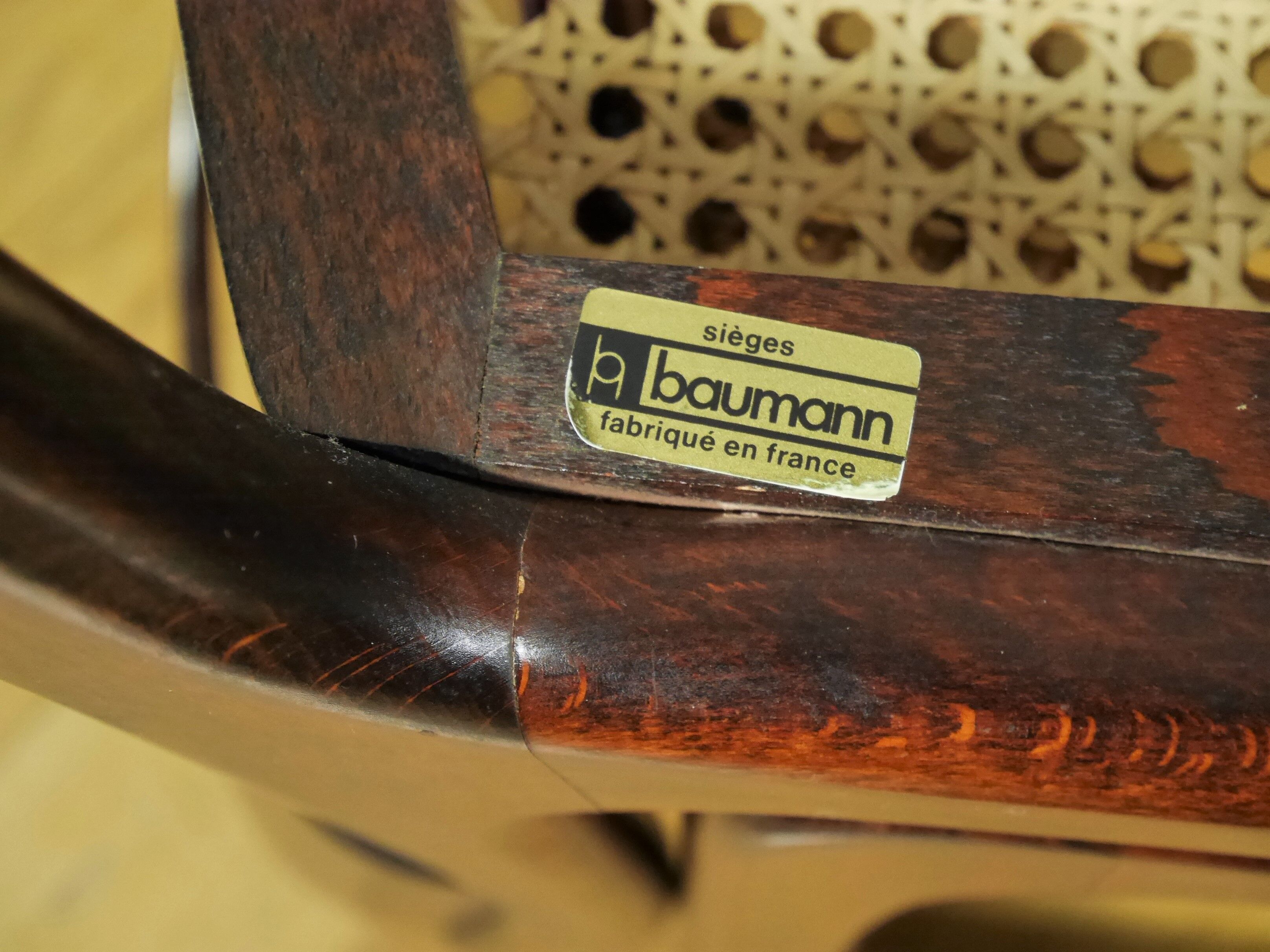6 chairs canned Baumann 1960
