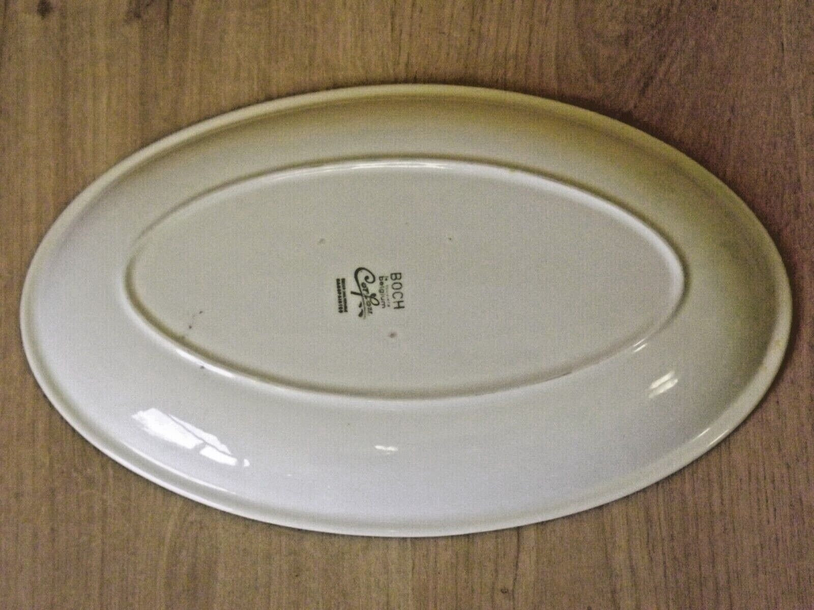 Vintage Boch La Louvière Corfou Collection Pair of Large Oval Serving Plates
