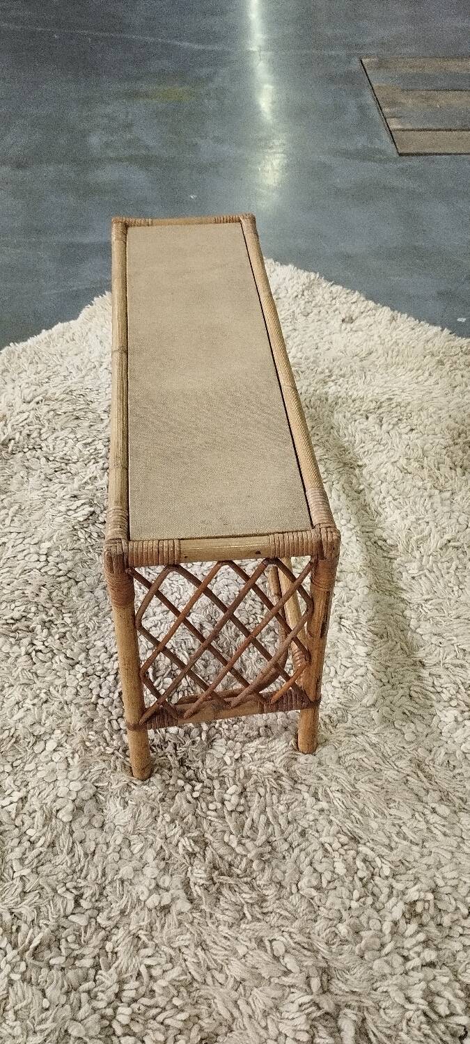 Rattan end bench