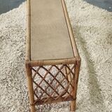 Rattan end bench