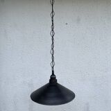 Industrial metal pendant light with mirror