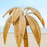 "Palm/coconut tree" floor lamp in rattan