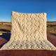 Beni Ouarain rug 160x240 cm – Cream wool with diamond patterns