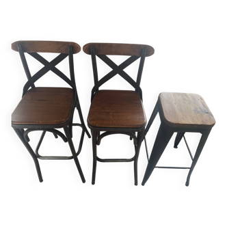 Mango wood bar stools