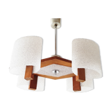Scandinavian teak and resin 1960 chandelier