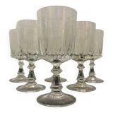 6 verres à vin cristal d’arc