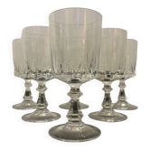 6 verres à vin cristal d’arc