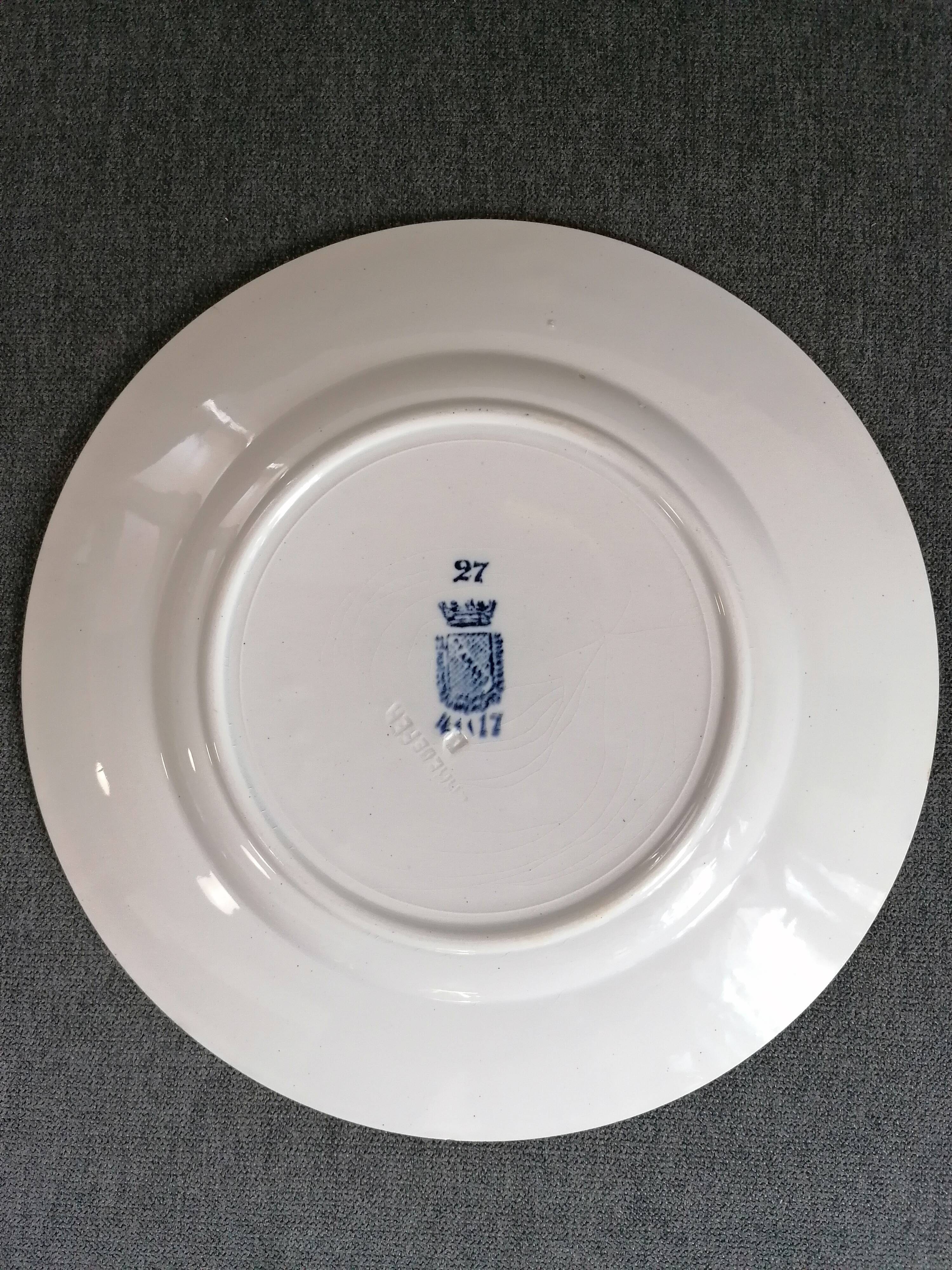 Set of 4 plates St Amand Terre de Fer