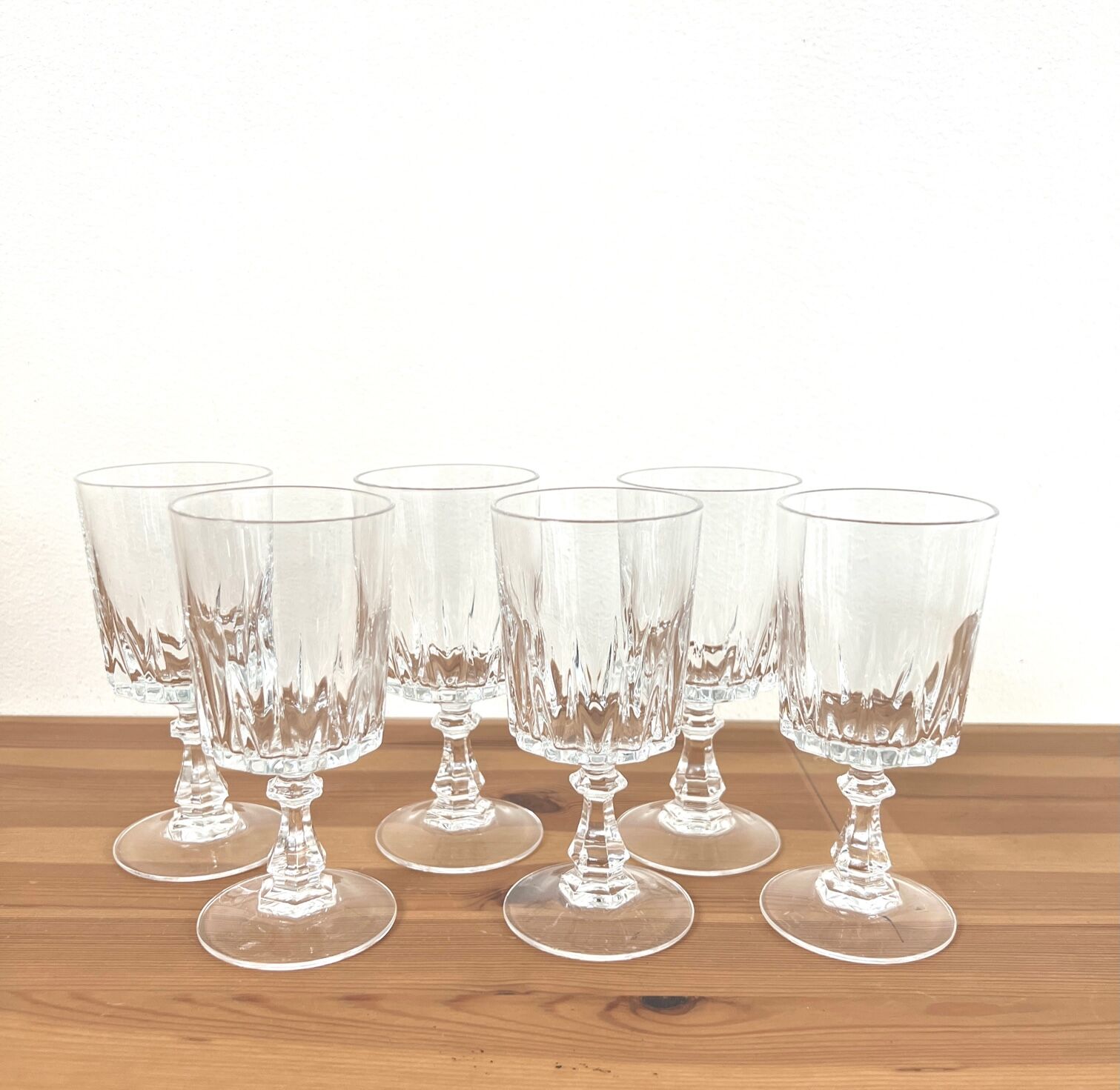 Vintage cristal d'Arques glasses - Louvre model