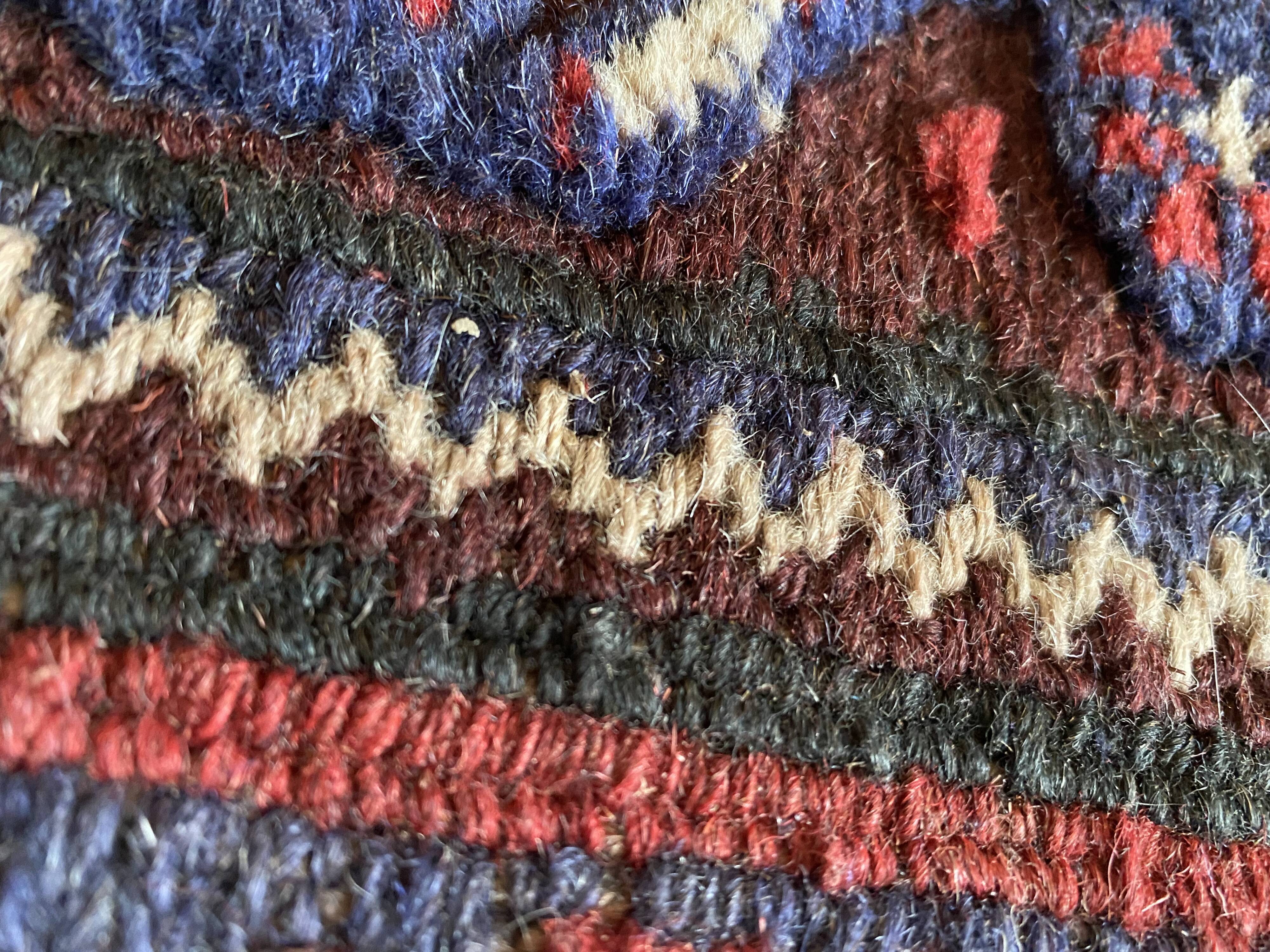 Old Afghan wool rug 270x186cm