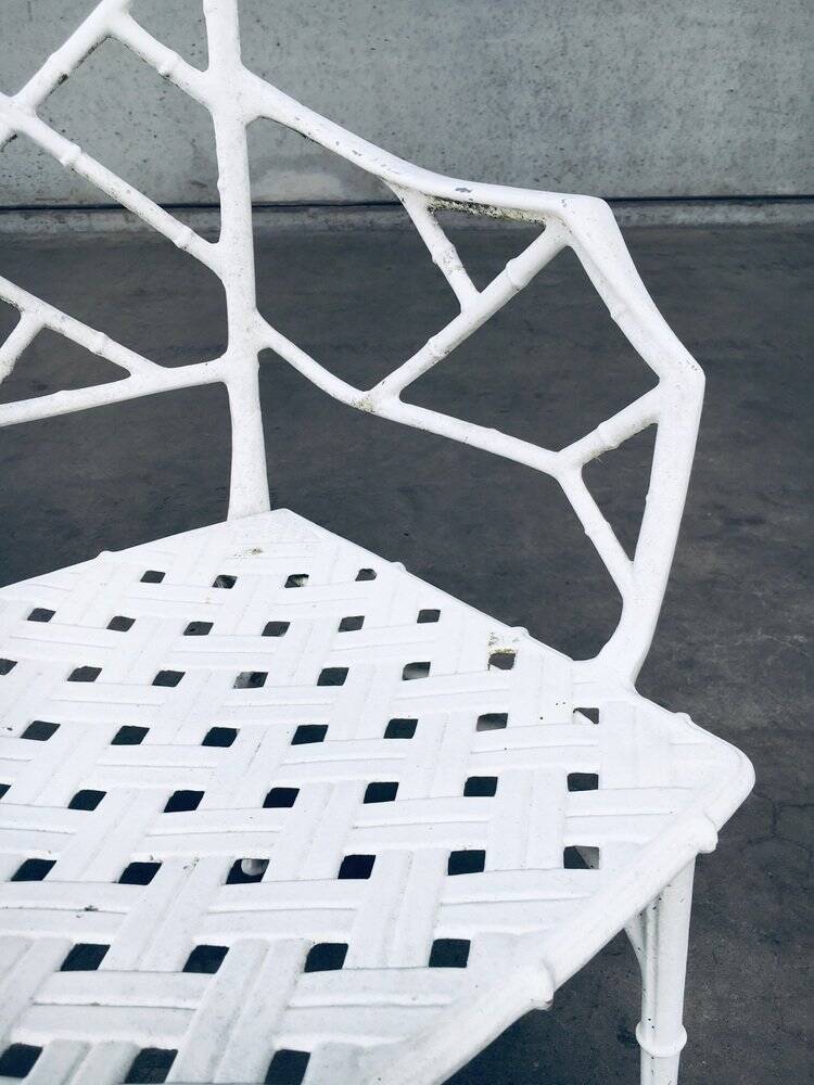 Calcutta Outdoor Armchair in Faux Bamboo by Hall Bradley for Brown Jordan, 1960s, Set of 4