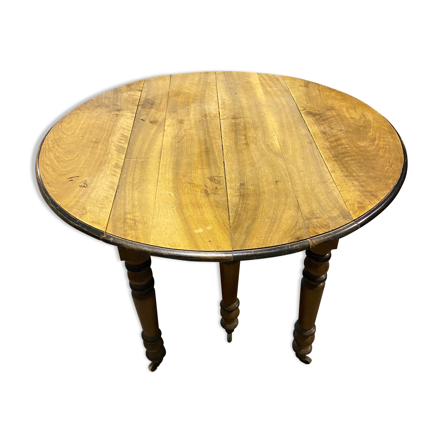 Table 6 feet Louis Philippe walnut