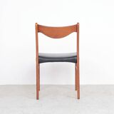 Teak and leather chairs by Arne Wahl Iversen for Glyngøre Stolefabrik, 1960