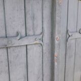 Pair of wooden iron hanging shutters