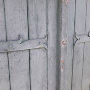 Pair of wooden iron hanging shutters