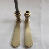 Pair of Louis XVI style beaded bronze door handles