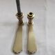 Pair of Louis XVI style beaded bronze door handles
