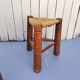 Tripod stools, straw, vintage, folk art