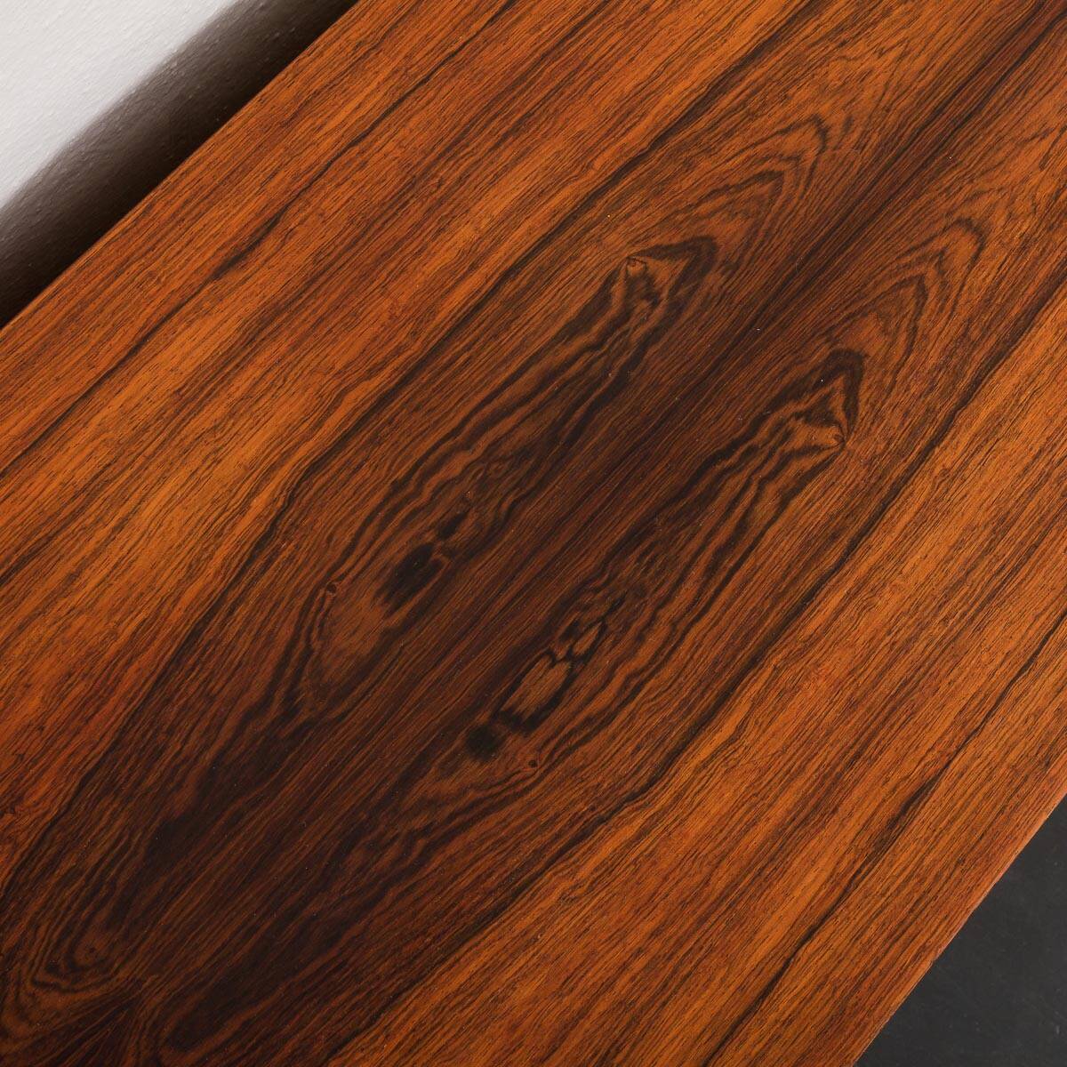 Scandinavian mid-century rosewood mirror with console, Denmark, 1960s