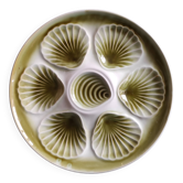 Assiette à huîtres vintage française du Moulin des Loups