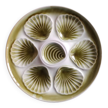 Vintage French oyster plate from Moulin des Loups