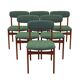 Set of six teak chairs, Danish design, 1960s, manufacture: N. & K. Bundgaar