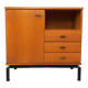 Vintage modernist style storage unit by Marcel Gascoin for Alveole in oak wood