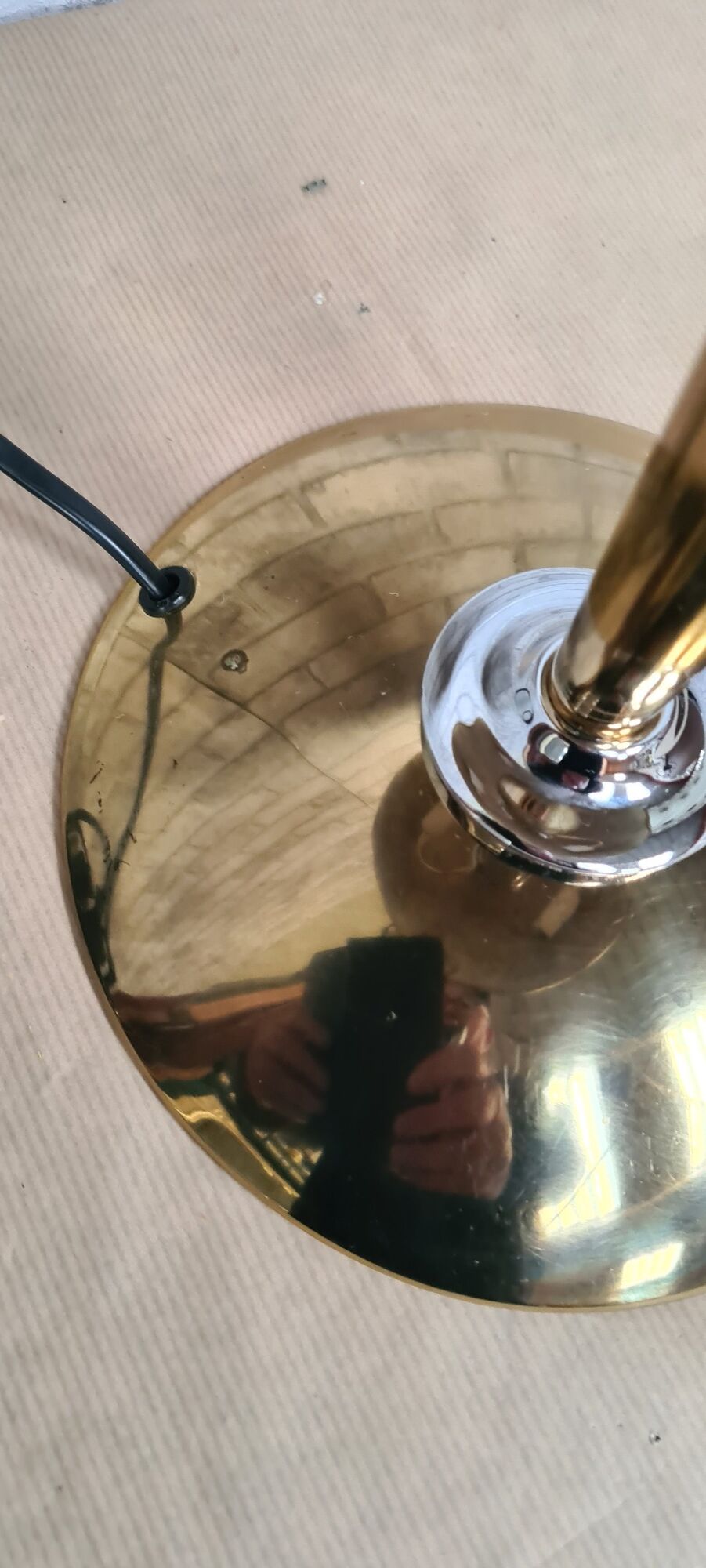 Mushroom lamp golden metal style liner