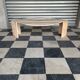 Table basse vintage en marbre rose